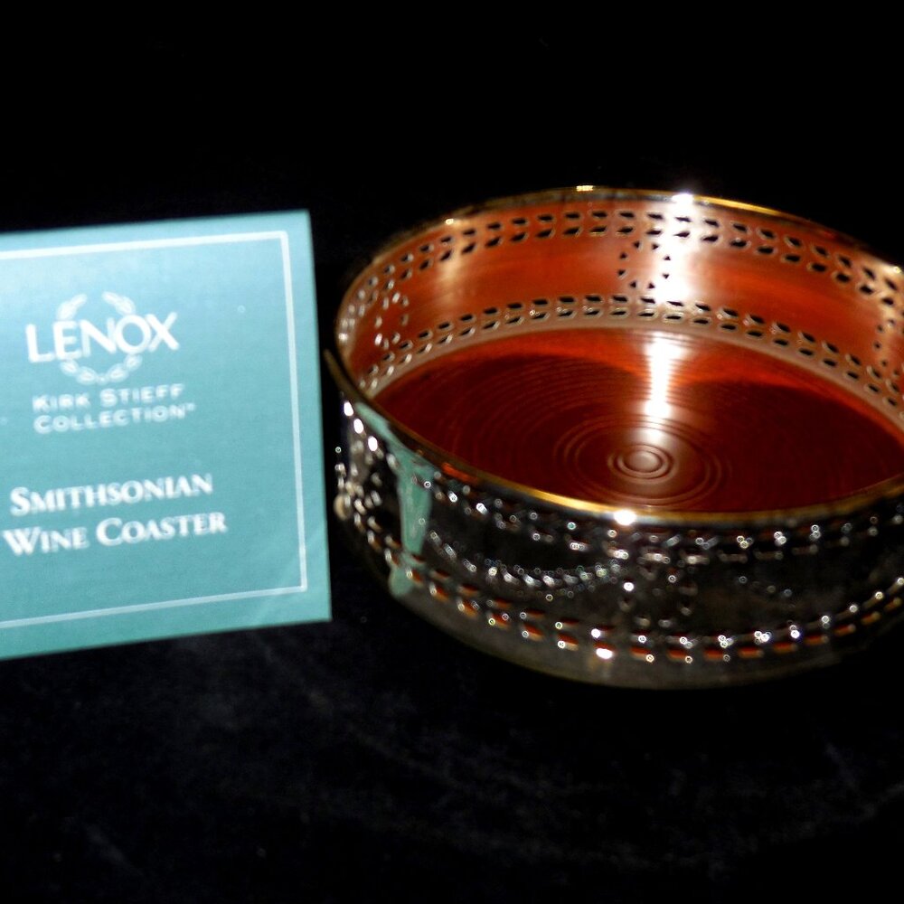 Lenox Kirk Stieff Collection Silver Wine Bottle Coaster NEW IN BOX